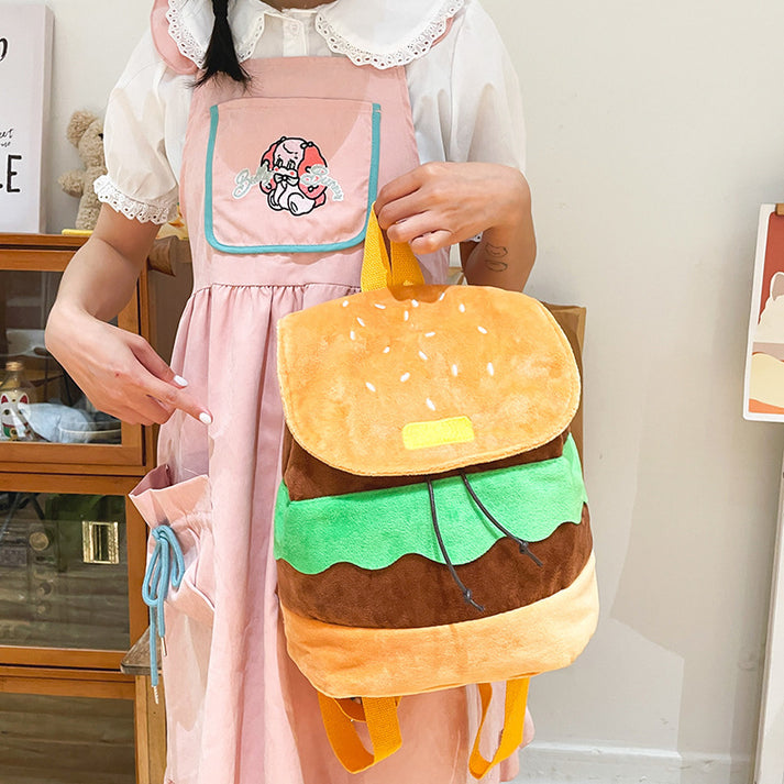Women's Fashion Hamburger Style Simulation Backpack – Ezxora USA